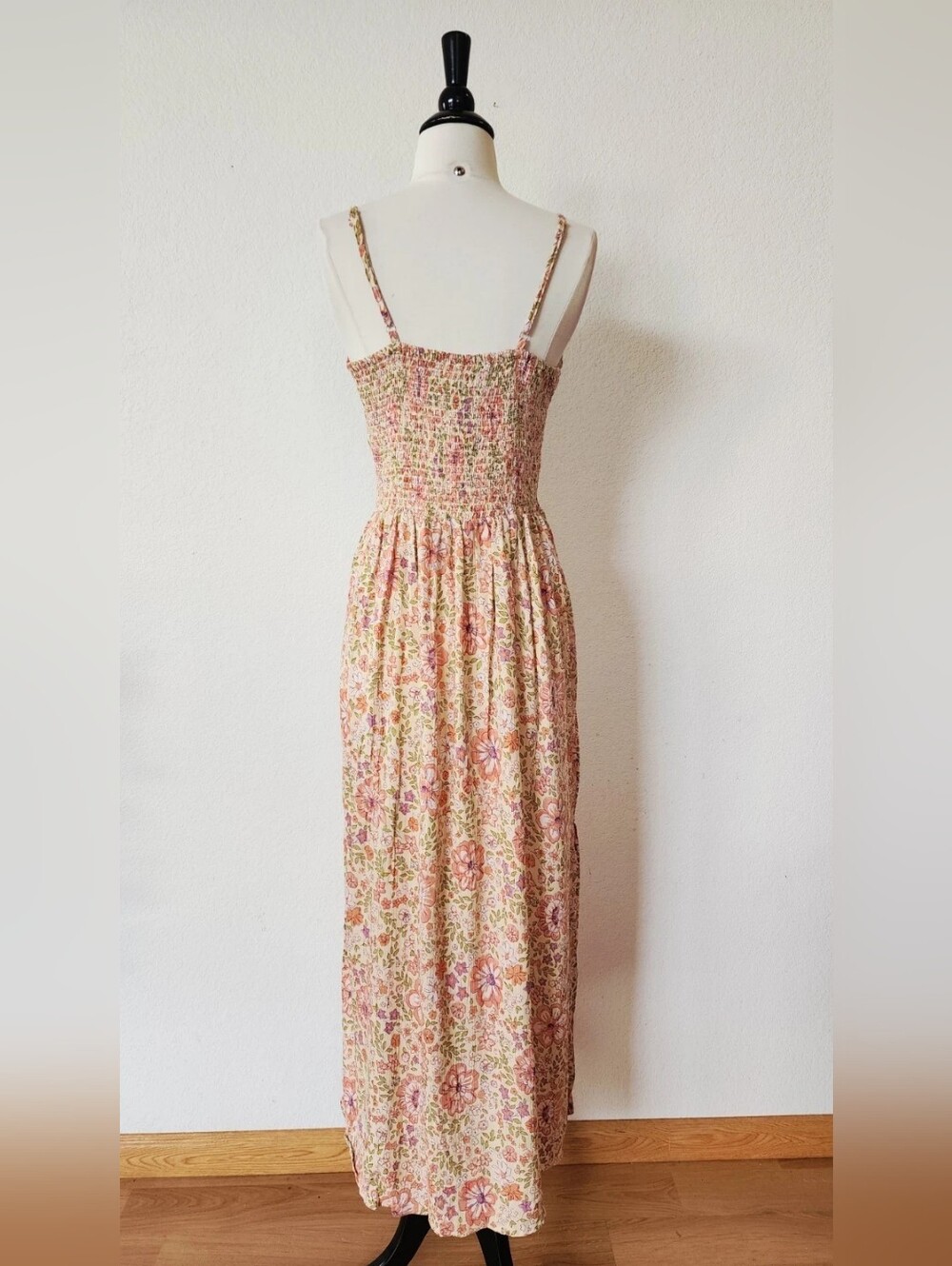 Floral Twist-Front Maxi Dress - Pink Multi - Picture 3 of 4